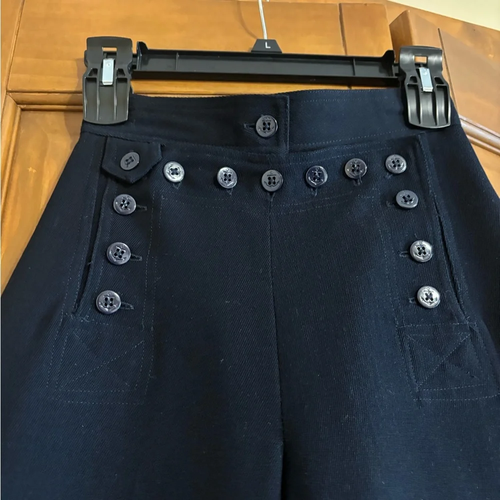 VINTAGE RALPH LAUREN NAVY MILITARY STYLE PANTS - Picture 2 of 12